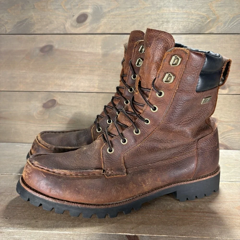 ll bean kangaroo upland mens size 11.5 shoes brown leather waterproof work boots